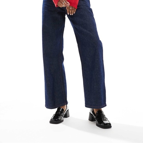 ASOS DESIGN Stanford smart mid heeled loafers in black size 4 - Picture 13 of 13